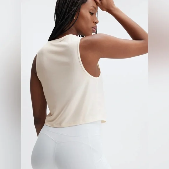 Fabletics Dry-Flex Muscle Tank Sz L in Cream - Picture 3 of 7